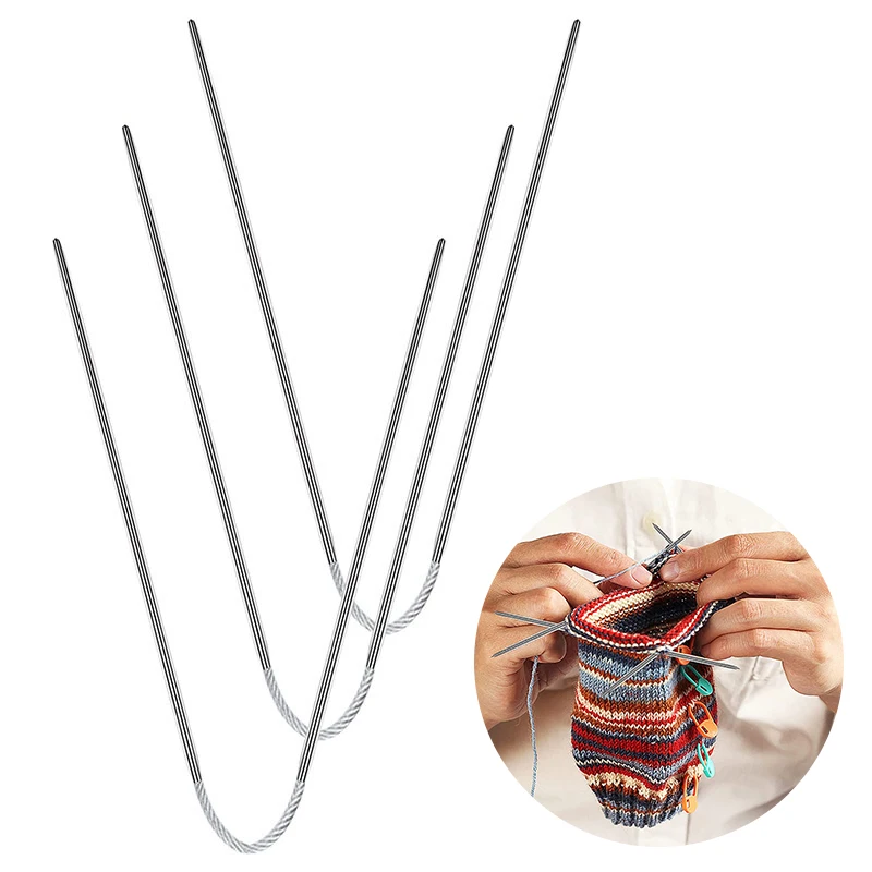 3pcs Circular Knit Needles Knitting Metal Cable Circular Knitting Short