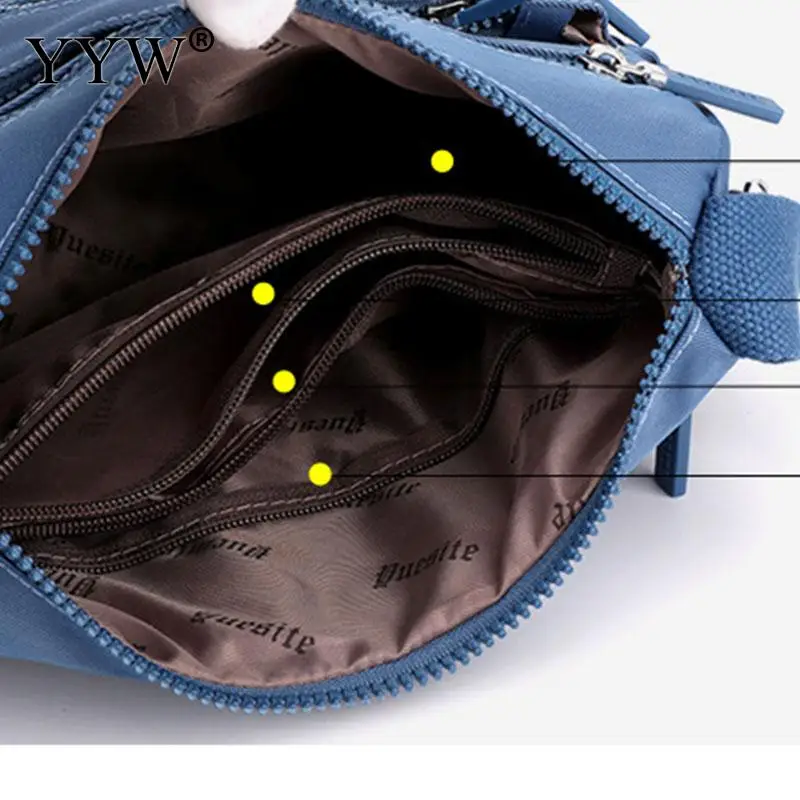 Large Capacity Oxford Cloth Women's Crossbody Bag Casual Multi Pocket Backpack Messenger Canvas Handbag Middle-aged Mother Bag