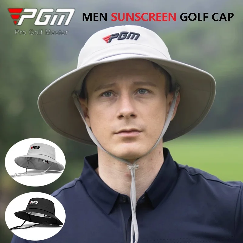 PGM Men Windproof Adjustable Golf Cap Male Breathable Bucket Cap Hat