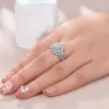 Newshe 2Pcs Wedding Ring Set for Women Genuine 925 Sterling Silver 1.8Ct Round Cut AAAAA CZ Jewelry Size 4-13 4