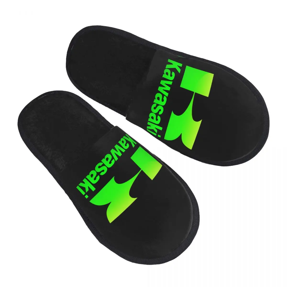 

Kawasaki Motorcycle Sport Racing House Slippers Women Soft Memory Foam Slip On Bedroom Slipper Shoes