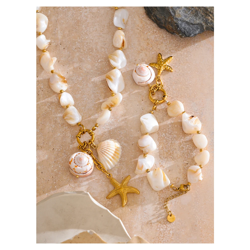 Yhpup Jewelry Summer Beach Stainless Steel