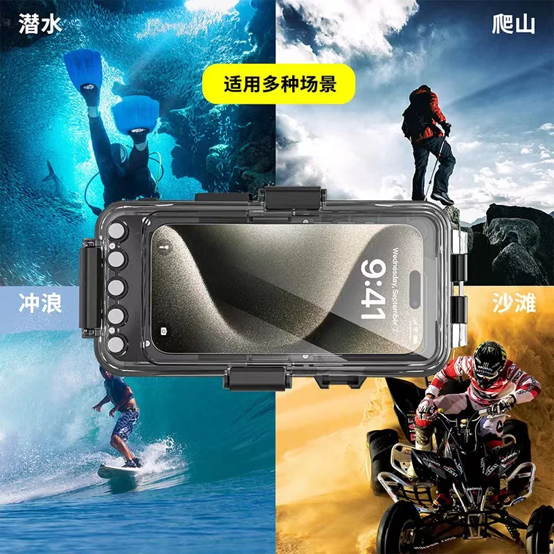 30M Diving Snorkeling Underwater Case Operated Underwater Photo Video,Waterproof Housing for Samsung S24 Ultra S23 S22 S21 A54