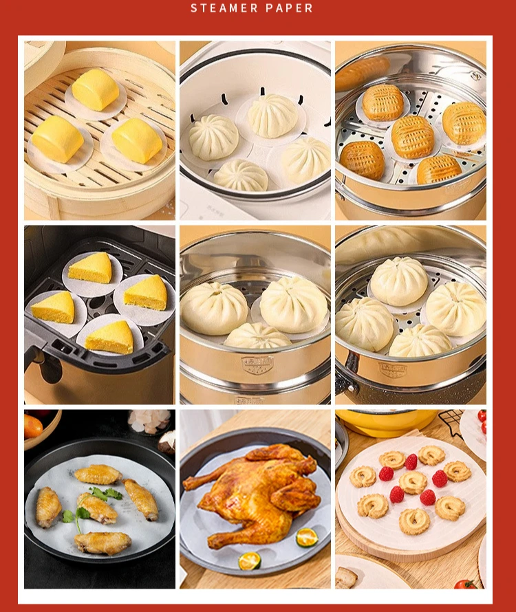 New 100 Pieces Hamburger Patty Paper Waxed Butcher Paper Sheet Non-stick Parchment Round Wax Hamburger Patty
