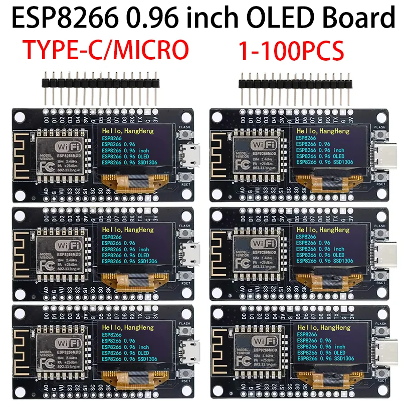 NodeMCU-ESP8266-V3-Development-Board-With-0-96-Inch-OLED-Display-CH340 ...