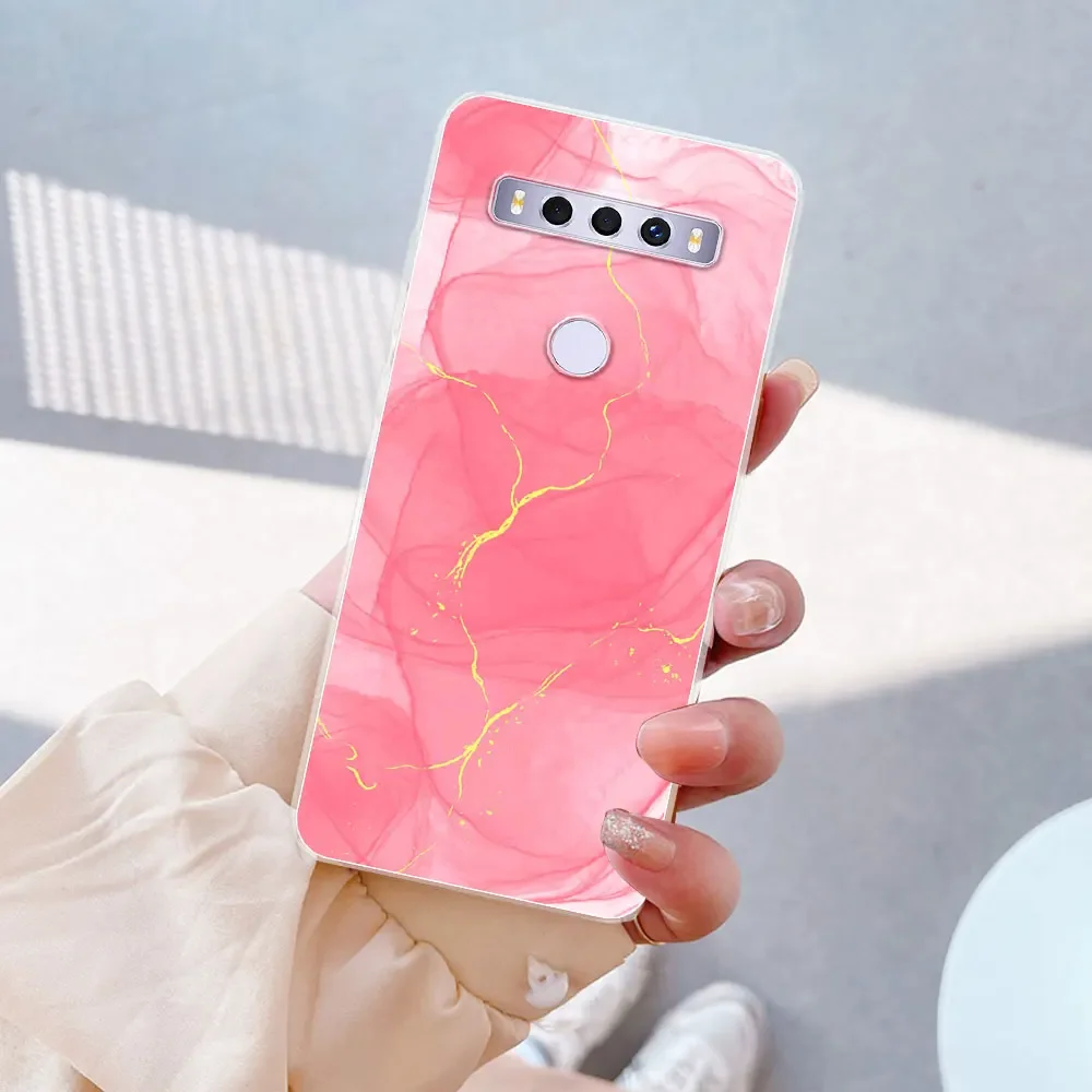 Stylish Clear Silicone Soft Shell Phone Case with Fashion Print Design