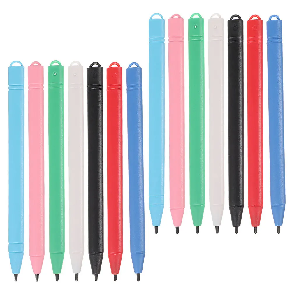 14Pcs 쓰기 태블릿 스타일러스 펜 튼튼한 플라스틱 소재 낙서 보드 스타일러스 펜 어린이를위한 그림 그리기 어휘 필기
