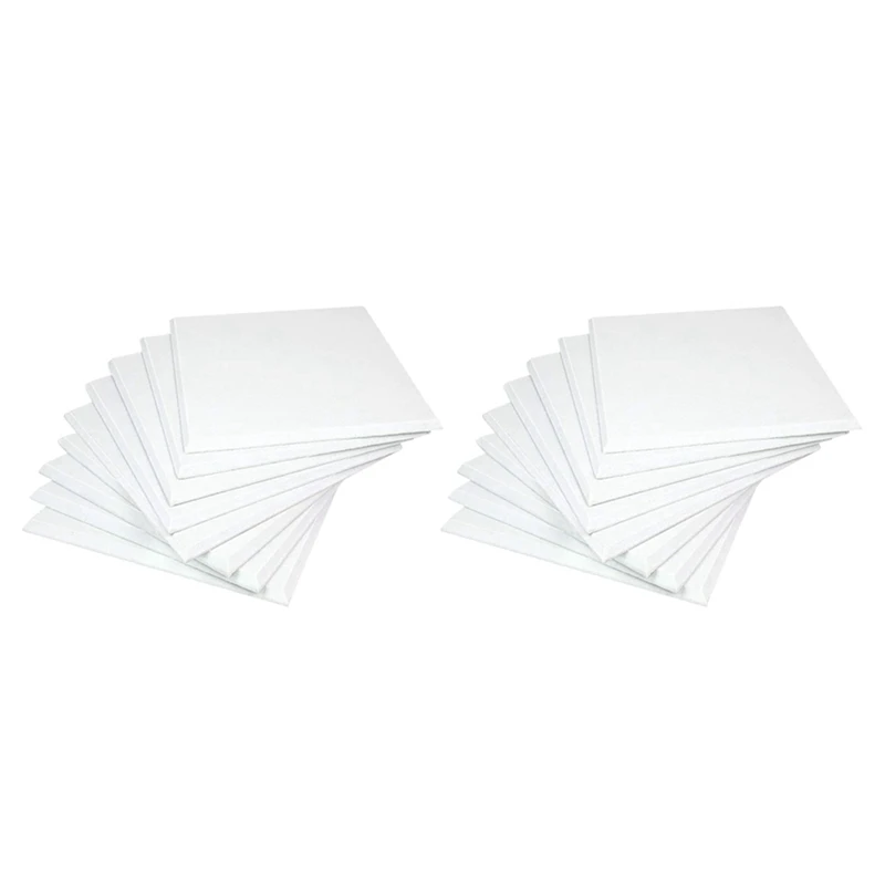 

Acoustic Panels White 24 Pieces High Density Beveled Edge For Wall Decoration And Acoustic Treatment