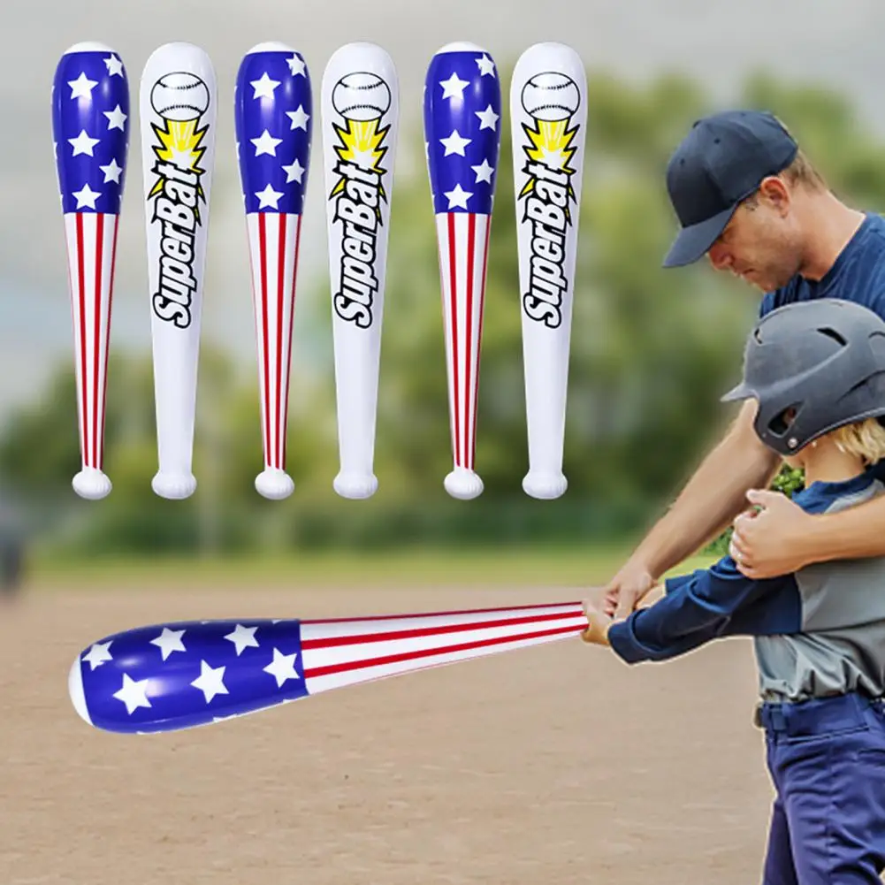 80/85cm American Flag Inflatable Balloon Stick PVC Inflatable Baseball Bat Kids Birthday Gifts Toys Independence Day Decoration