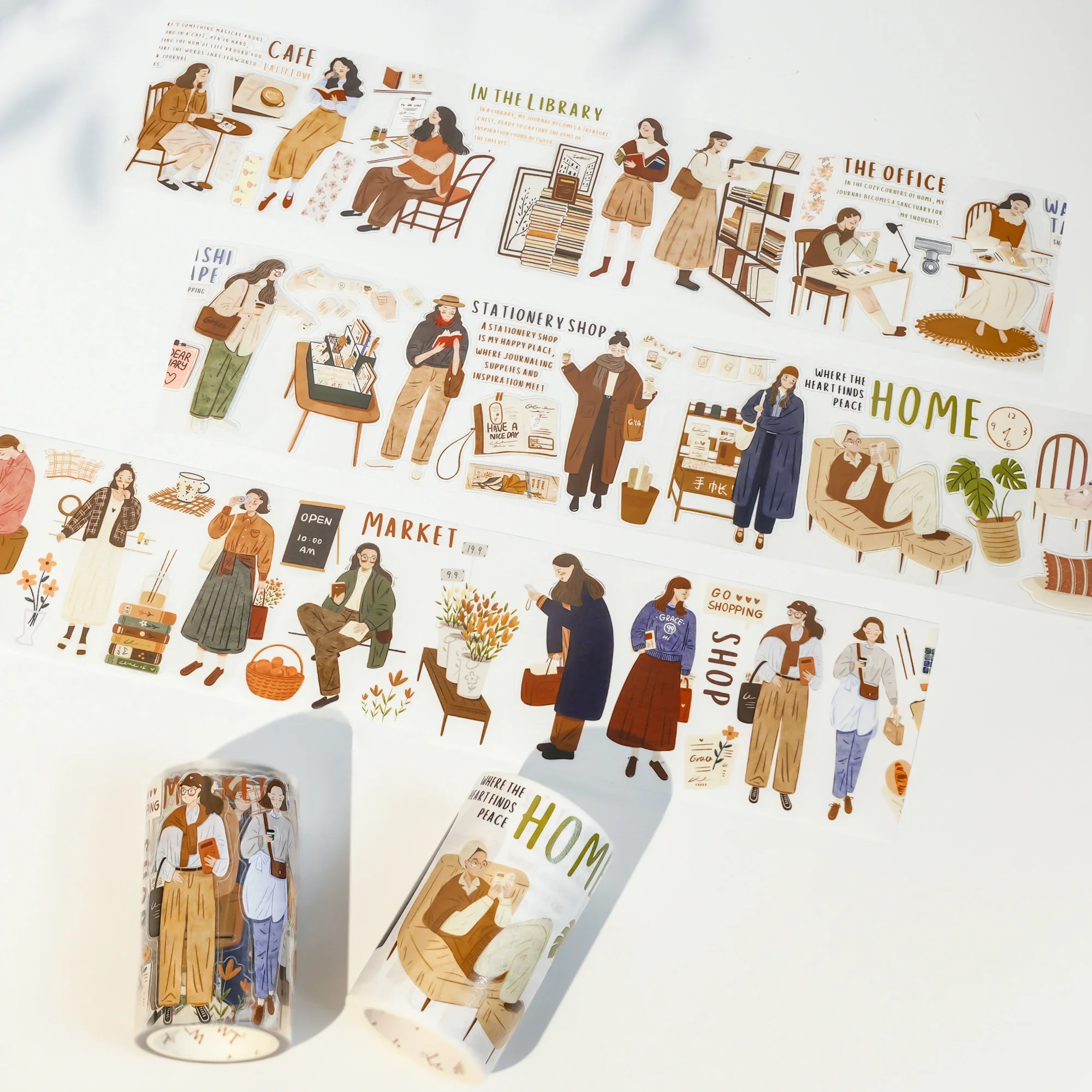 WT 저널 데이 다이컷 모리 저널 PET 와시 테이프