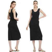 Robes de dessous sans manches en soie glacée sans couture pour femmes, grandes tailles M-5XL, fines et légères, idéales pour l'été, sous-robe ou sous-vêtement, ootd 3