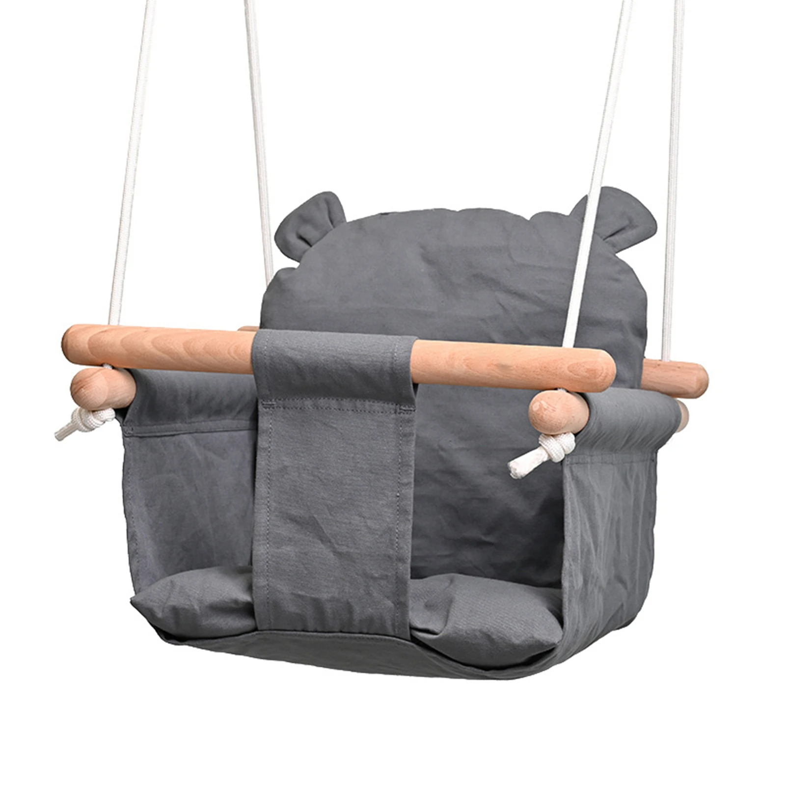 Kids Baby Canvas Swing Seat With Rope Toddler Swing Hanging Basket
