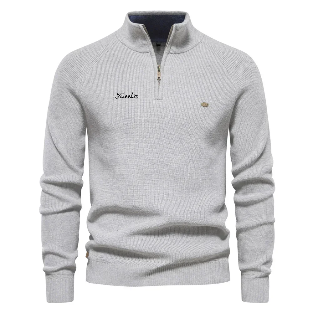 

Men's long sleeve golf sweater, knit jacket, crew neck, casual brand, outdoor, luxury, Fashion, New