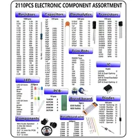 2110PCS Electronic Components Kit Ultimate Edition Various Common Capacitors Resistors T0-92 LED PCB Board DIP-IC Breadboard - Image 4