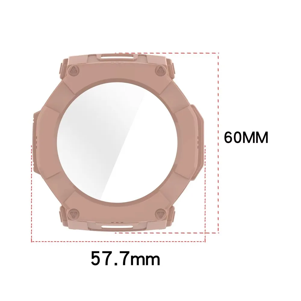 Amazfit T-Rex Ultra 2용 PC 케이스 + 유리 T-Rex Ultra2 액세서리용 스크린 프로텍터 긁힘 방지 필름 범퍼 보호 커버