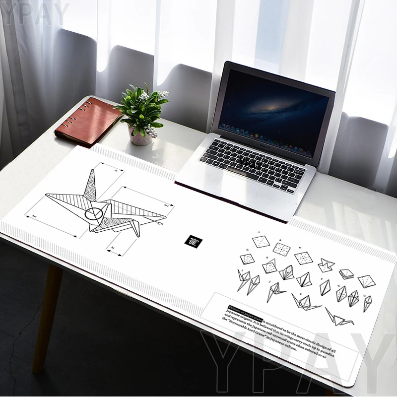 Grande Gaming Mousepad para Grande Gamer Mouse Pads Preto e Branco Mousepad Tapete de Teclado de Borracha Desk Pad Overlock Xxl - Imagem 2