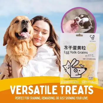 40g Freeze Dried Egg Yolk Granules Beautify Smoothing Snacks Safe Pets Pet To Freeze-dried Food Hair Cat Cat Healthy W9B5