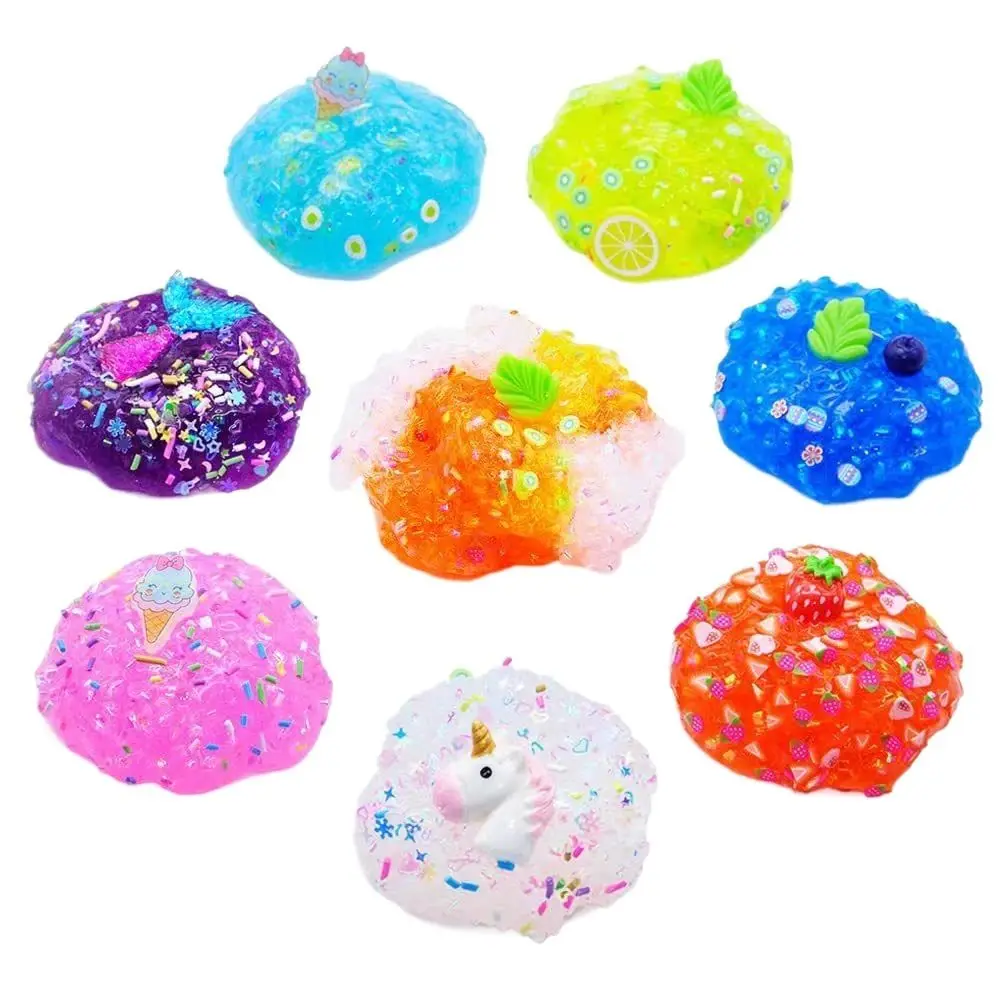70ml Slime Kit Crystal Slime Super Soft Crunchy Non-Sticky Clear Butter Party Favors Stress Relief for Girls Boys