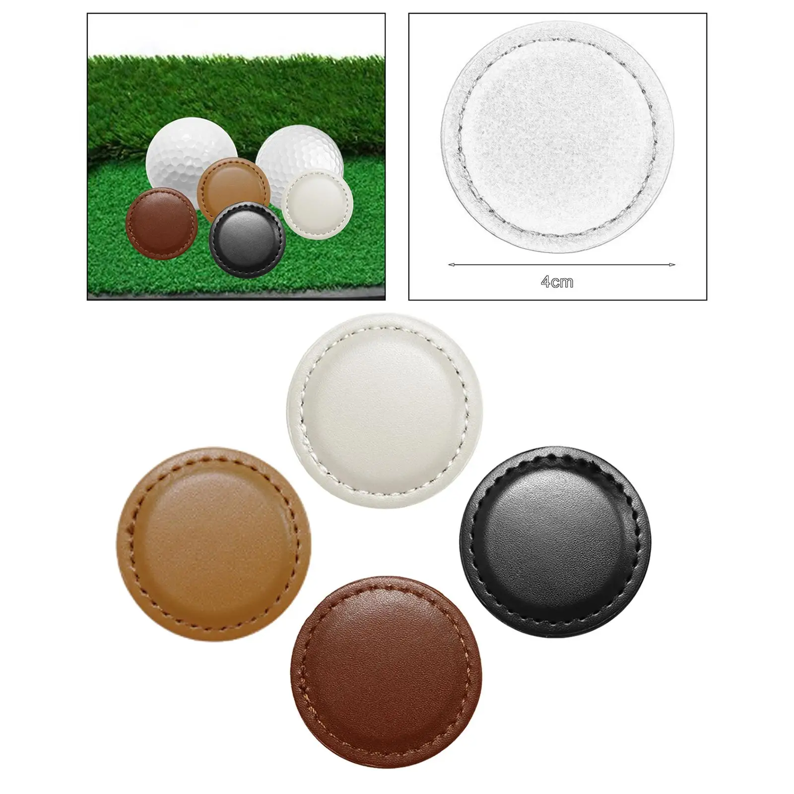 10x Golf Ball Markers Lightweight Craft Gift Mark Equipment Golf Cap Holder Portable for Training Outdoor Practice Sports Golfer