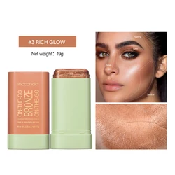 Transformative Blush Stick: Waterproof, High - Color Cream for Brightening and Radiance (3 RICH GLOW)