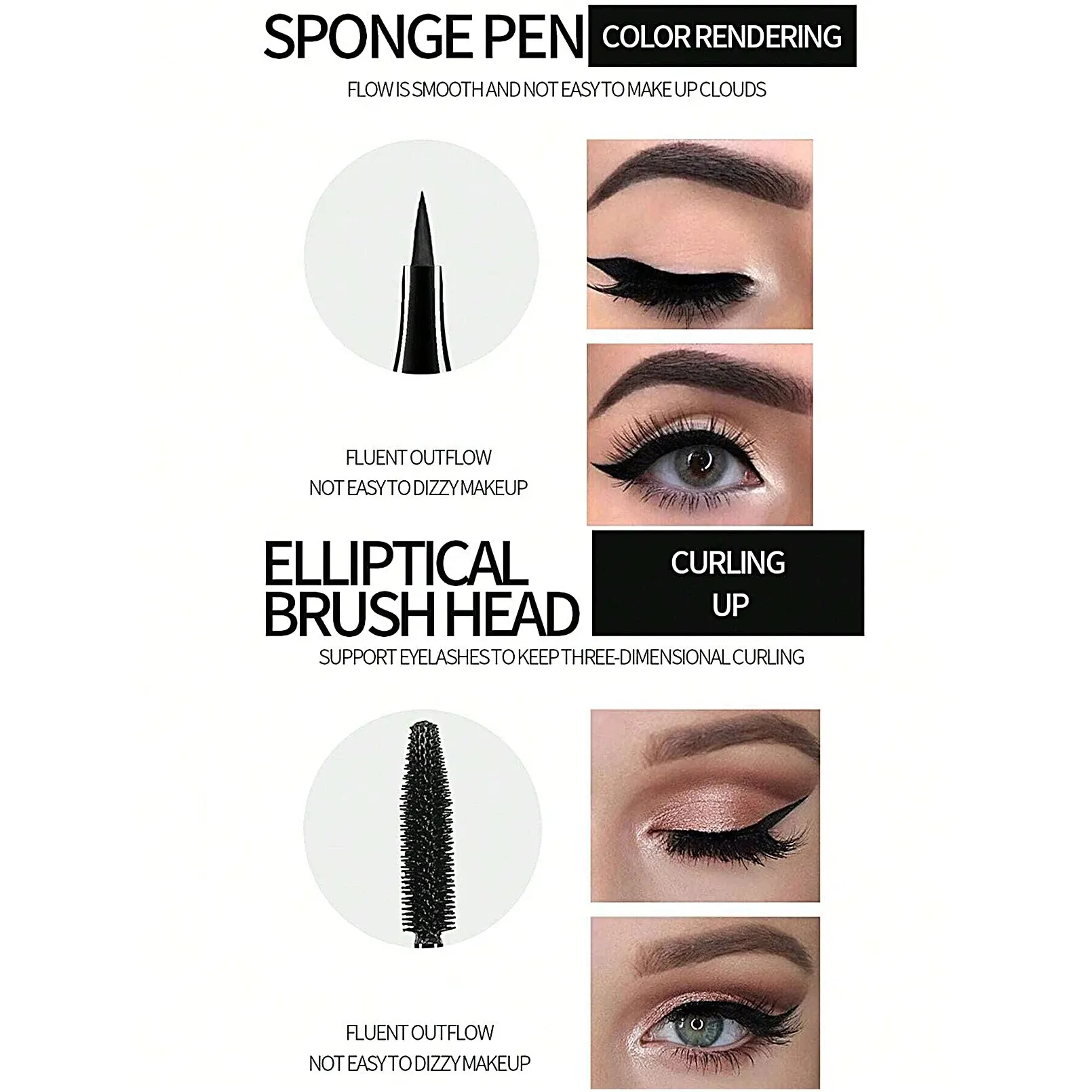 Waterproof 4D Eyeliner & Mascara Eye Makeup Set