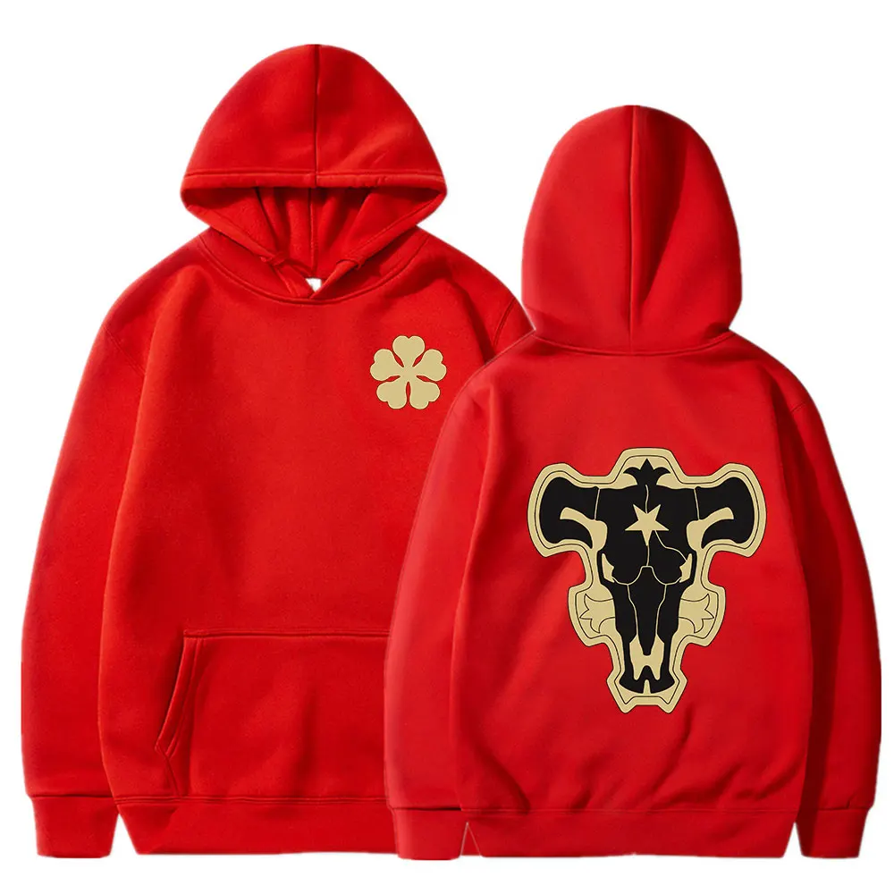 Anime Black Clover Hoodies Graphics Harajuku Men Women Running Sport Pullover Workout GYM Causal Sweatshirt Hooded Unisex
