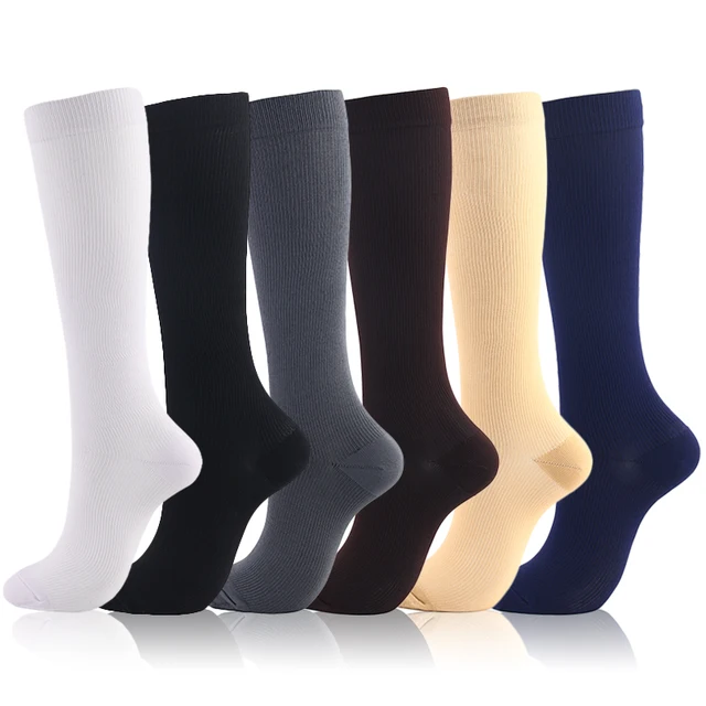 Compression Stockings Socks 3/5/6/7/8 pairs per set Unisex Sports Socks Lot Prevent Varicose Veins Nurse Socks Compression 6 Pair I
