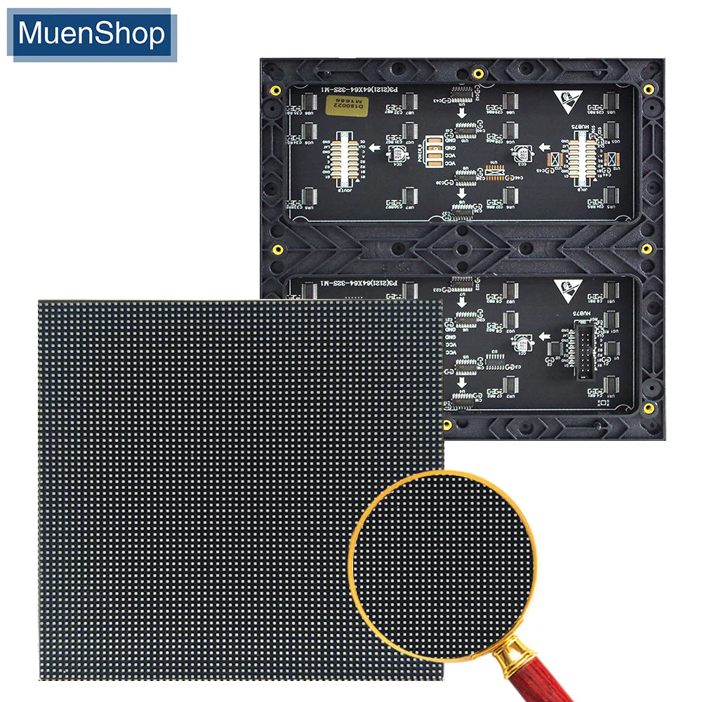 P3 Indoor LED Display Module 192x192mm 64x64dots 1 / 32 Scan