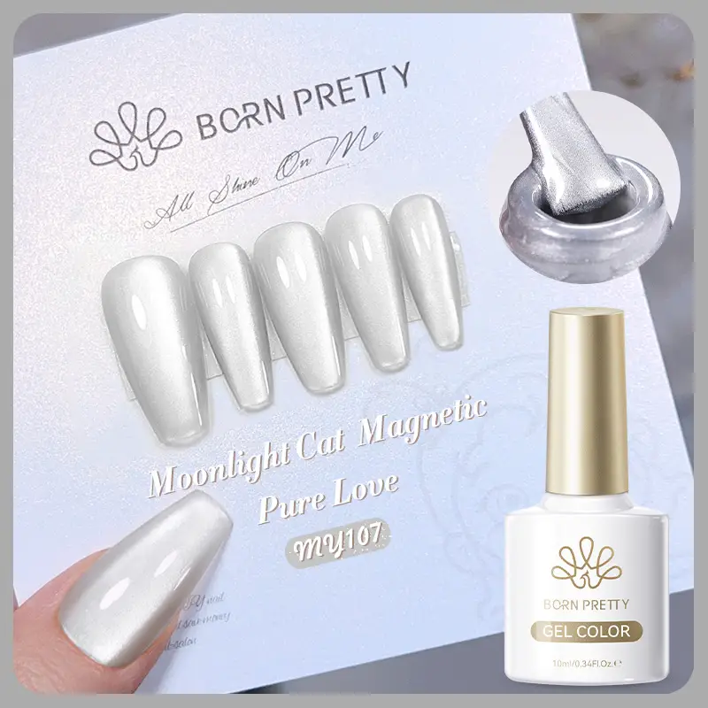 BORN PRETTY 10ml Water Light Cat Magnetic Gel Nail Polish Vernis Semi Permanent Soak Off Crystal Gel Polish For Nails Manicure - Image 16