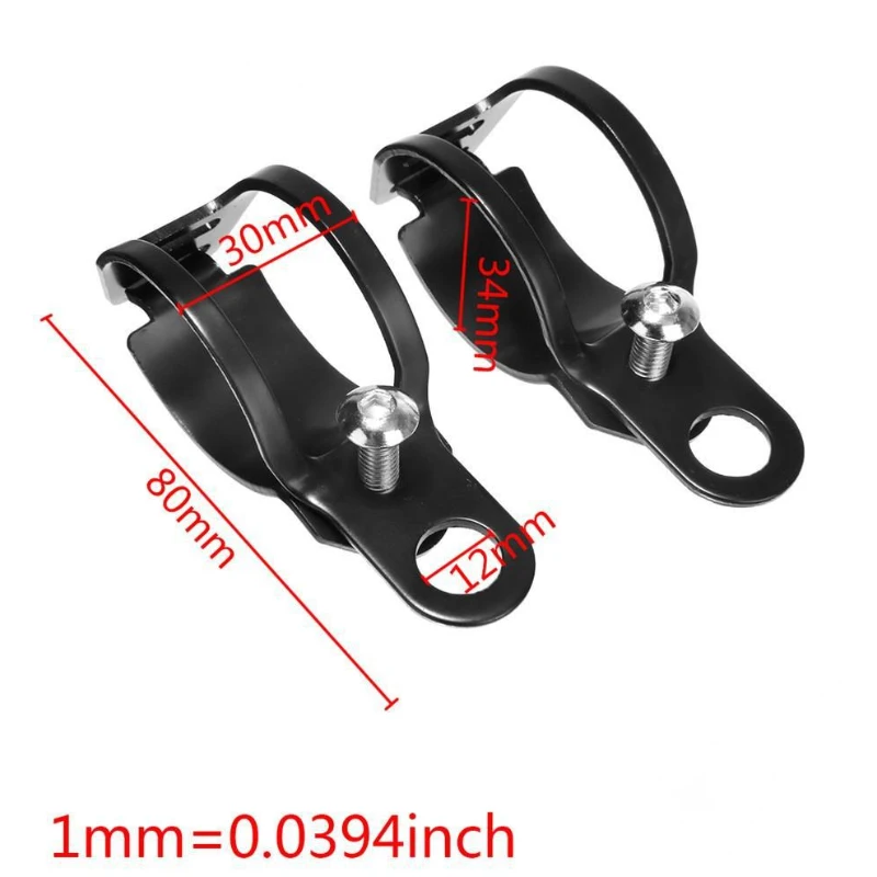 2PCS 27-36mm 프론트 포크 클램프 좌우 오토바이 방향 지시등 마운트 고정 브래킷 개조 자전거 오토바이 액세서리
