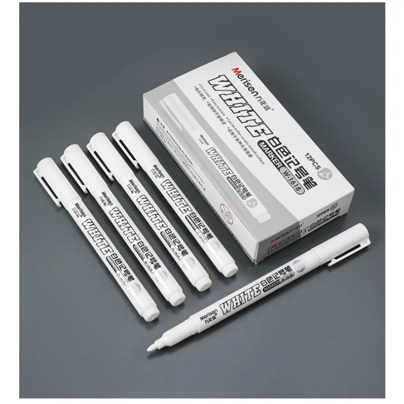 1/3/5 PCS White Marker Pen Alcohol Paint Oily Waterproof Tire Painting Graffiti Pens Permanent Gel Pen Art School Supplies permanent marker pen white marker pens marker pens permanent marker permanent markers paint marker pen markers pen art markers paint pen art marker pen