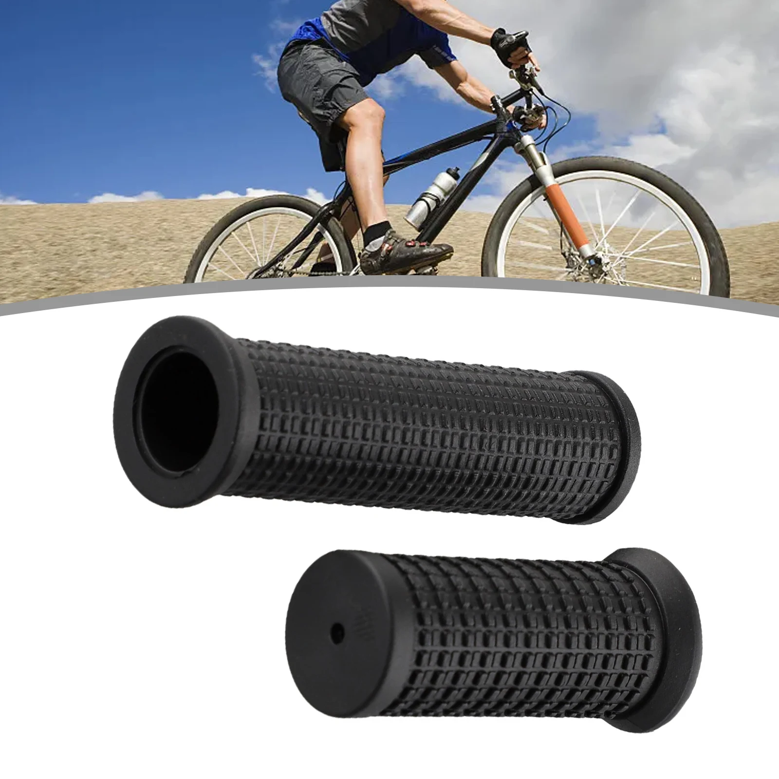 

2Pcs MTB Road Bike Handlebar Grips Anti-Slip Soft Rubber Mountain Bicycle Handlebar Cover For 22.2mm Handle Grip Part Long/Short