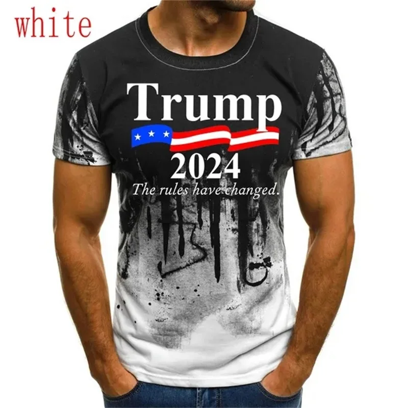 Trump 2024 Election T Shirt Short Sleeve Trump Supporter Tee Tops For Men Women Casual Slim T Shirts Streetwear Men's Clothing