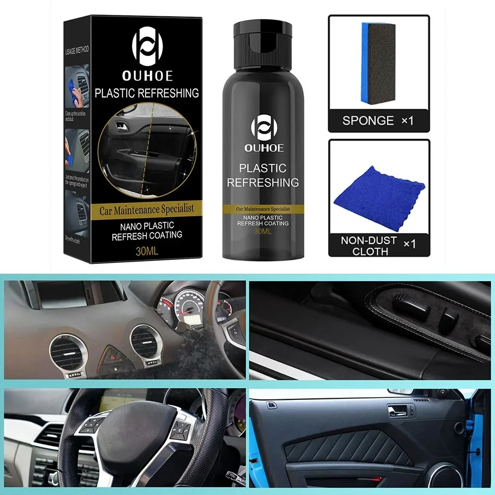 Plastic Restorer Car Plastic Restorer Car Cleaner Interior Cleaner Plastic Refreshing Car Maintenance Nano Plastic Refreshing Coating Agent Restorer Car Dashboard Cleaner Cleaning Product