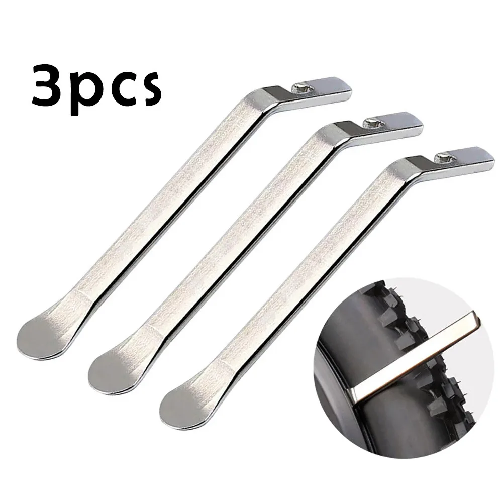 

3Pcs Cycling Bike Bicycle Metal Pry Bar Stick Tire Tyre Lever Opener Repair Tool Crowbar MTB Steel Flat Tire Removal Tools