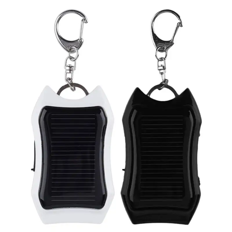 

Keychain Solar Battery Charger With Flashlight Mobile Power Supply Energy Saving 1500mAh Battery Power Bank For Cellphone Charge