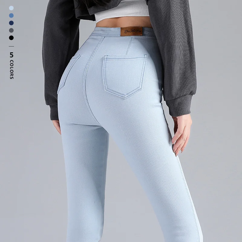 2022 Spring Summer Skinny Jeans For Woman Cotton Stretch Denim Pants Fashion Sexy Slim Jogging Office Waisted Trousers Female |