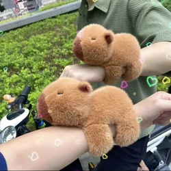 Creative Stuffed Animals Raccoon Fox Capybara Papa Hand Circle Toy Wrapped Around Arm Doll Toys For Kids Birthday Gift