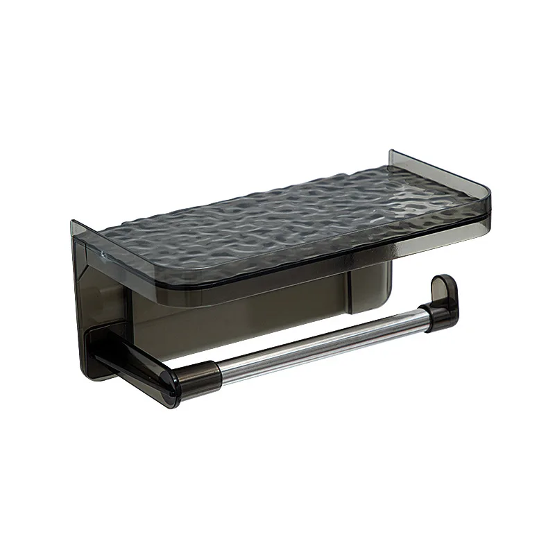 Bathroom Non Perforated Storage Rack,Creative Tissue Box,Wall Mounted Roll Paper Toilet Paper Holder,Acrylic Tissue Holder