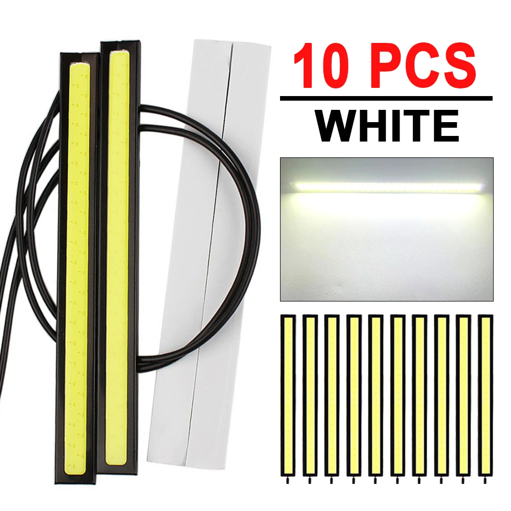 ตัวเลือกสินค้า ไฟ LED COB DRL 17 ซม. สีขาว แผงอลูมิเนียม สำหรับรถยนต์
