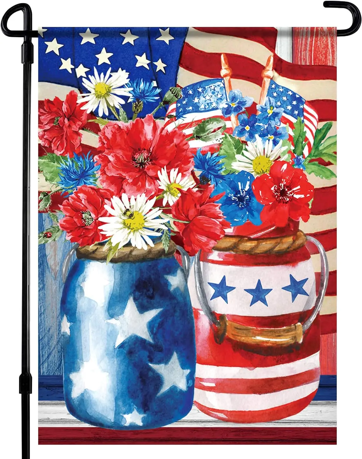 

Patriotic Garden Flag 12x18 Inch Double-Sided Printing 4th of July Garden Flag president Seasonal Welcome Banner and Outdoor