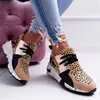 New Spring Leopard Print Shoes for Women Lace-up Non-slip Running Shoes Plus Size Round Head Platform Causal Shoes Zapatos Mujer 1