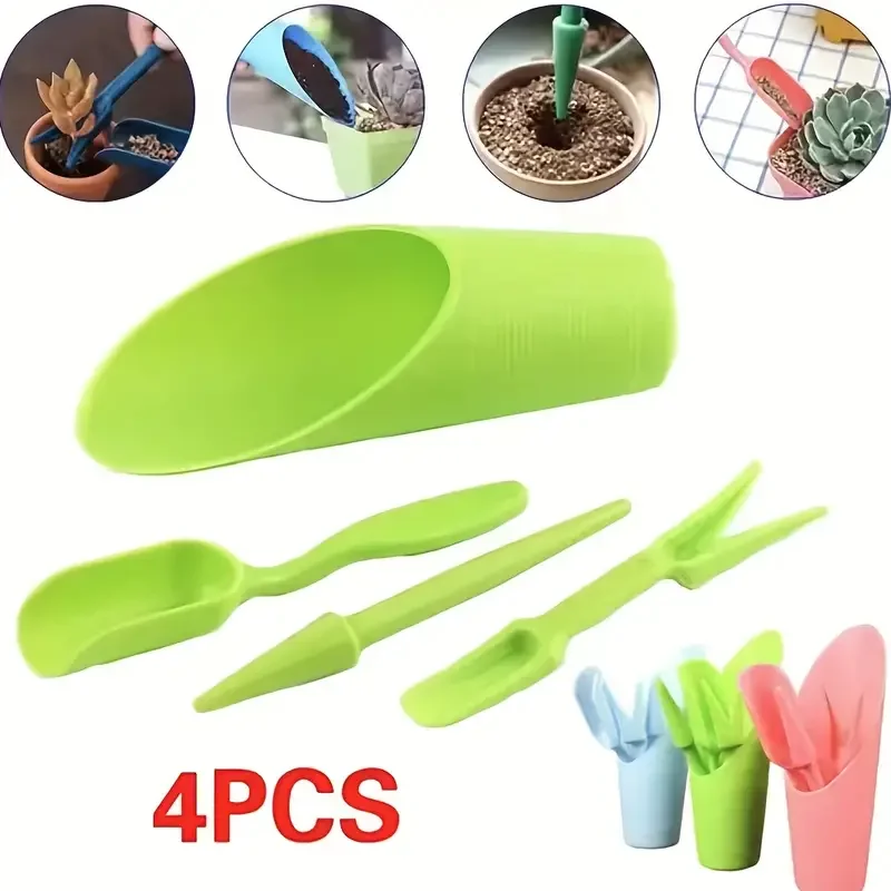 Garden Planter Kit 4Pcs Sowing Succulents Transplant Seedlings Planted Tool Garden Planter Sowing Shovel