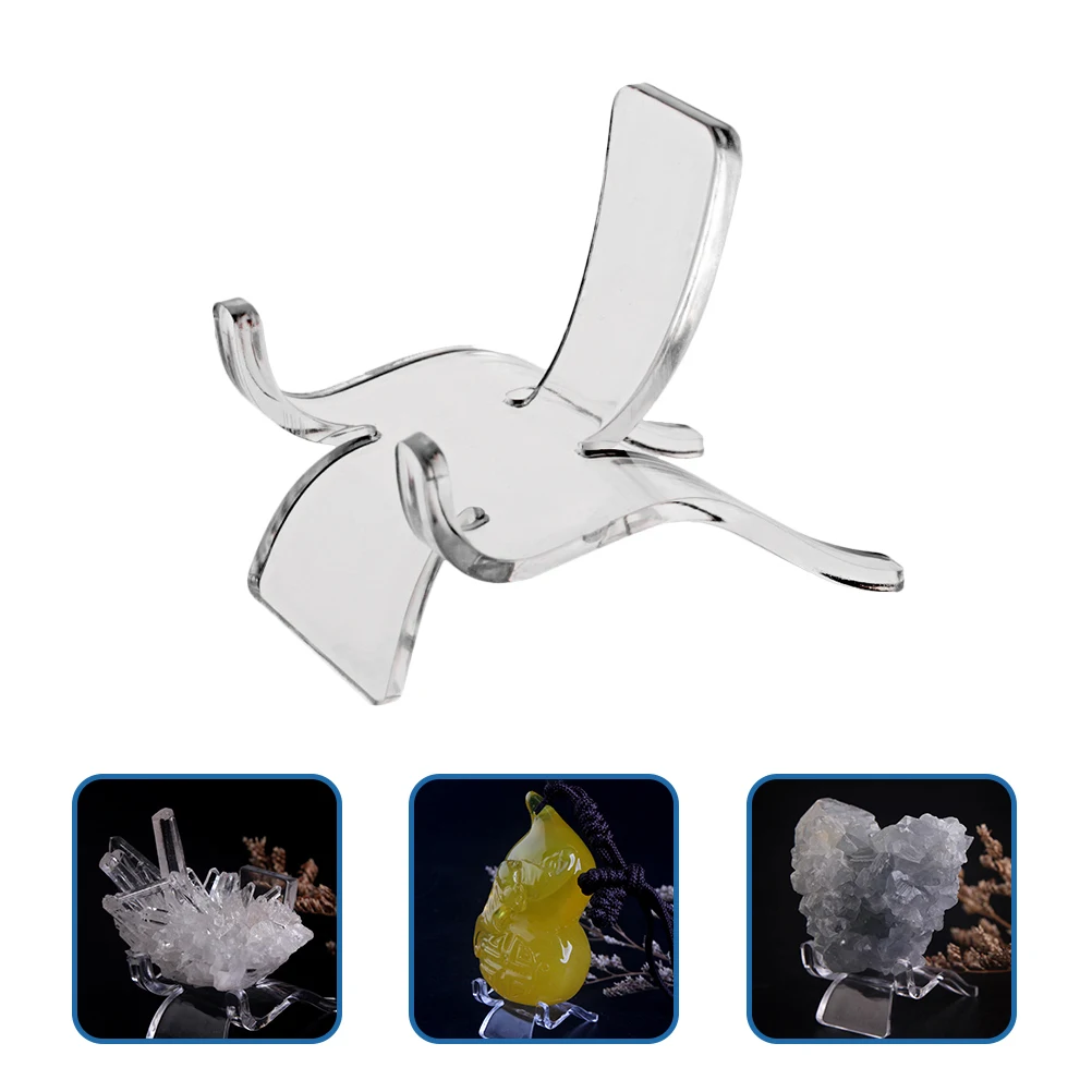 24pcs Crystal Display Stands Display Holders Clear Geodes Storage Stands Acrylic display rack pendant pendant jewelry rack 3