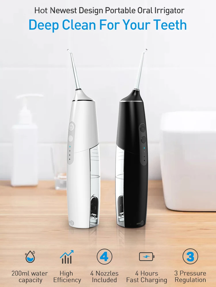Description Picture 2 of itemHigh Quality Water Flossers Portable Rechargeable Oral Irrigator Water Flosser Cordless Water Flosser Oral Irrigator