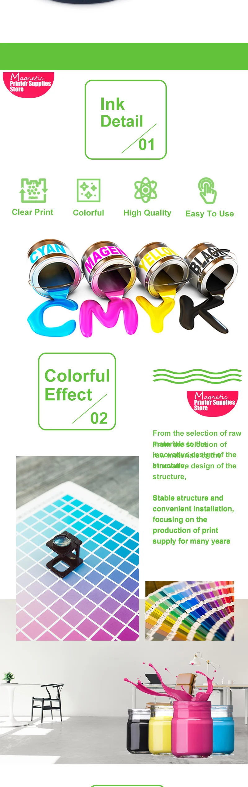 Description Picture 5 of itemRefilled Dye Ink Kit Compatible for Brother TN DCP-T300 T300 500W 500 T700W T700 T800W Inkjet Printer Ink