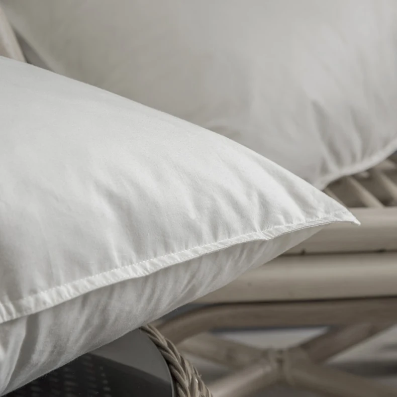 Deodar Natural Goose Feather and Down Filled Neck Pillow 100 Cotton