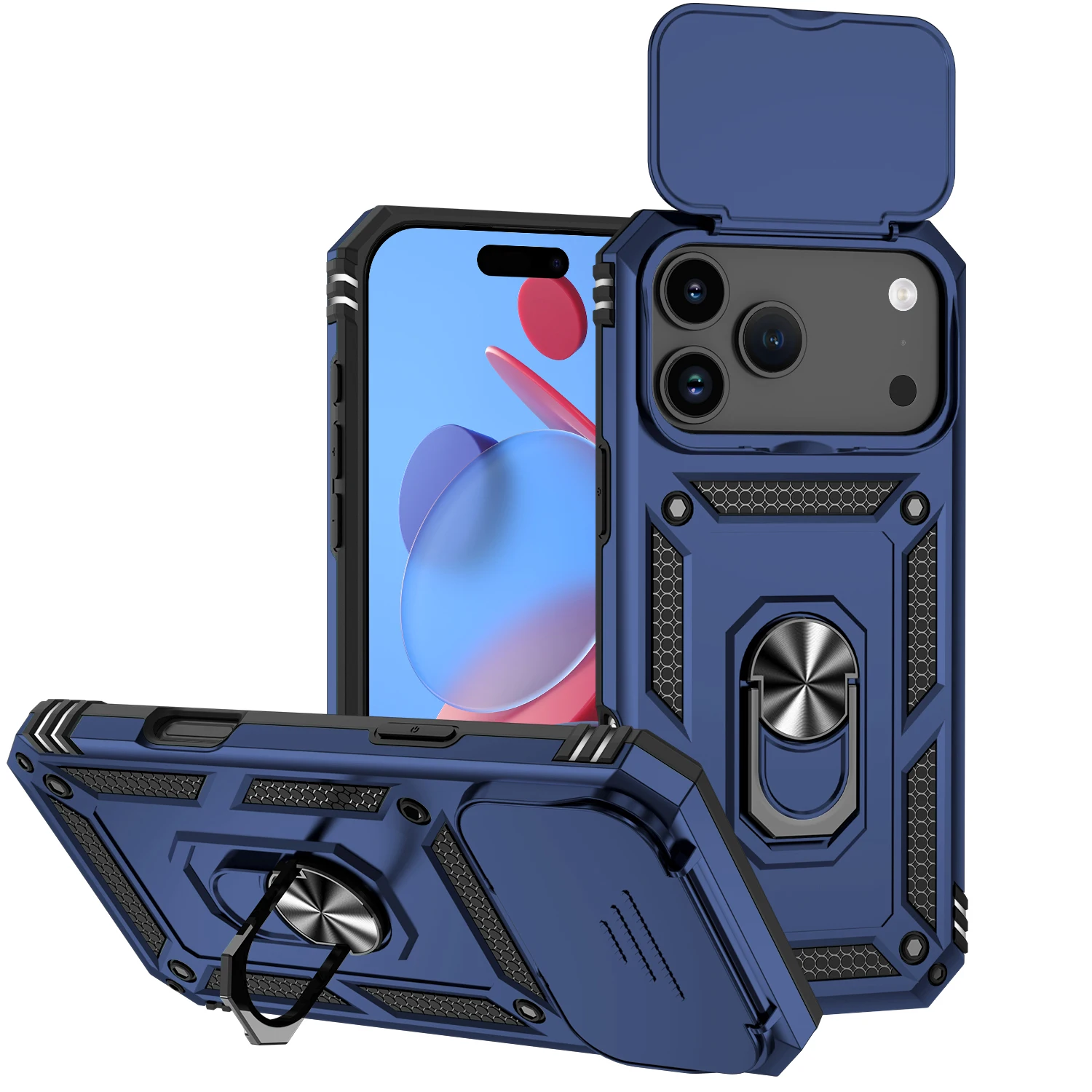Ultimate Pro Max Kickstand Bumper Phone Shell - Heavy Duty Armor Hard Case with Air Cover Protection