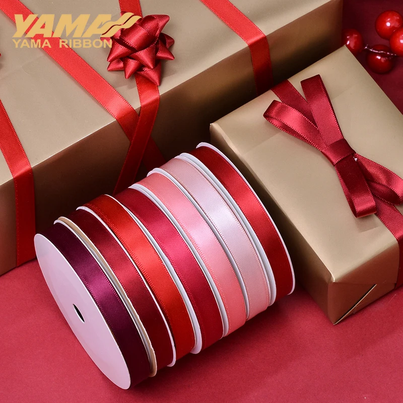 Satin Ribbon  Satin Yama - Face Satin Ribbon 1/8 Inch 3mm 500yards/rol Red  White - Aliexpress