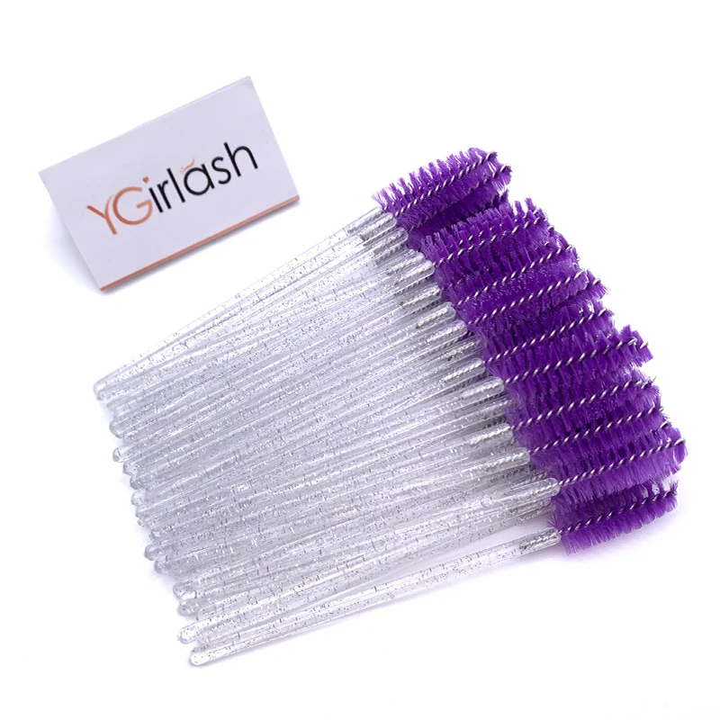 Disposable Crystal Eyelash Makeup Brush 50 PCS/Pack Mascara Wands Lash Extension Tools makeup brush set makeup brush eyelashes brush eyelash brush makeup tool set makeup tool